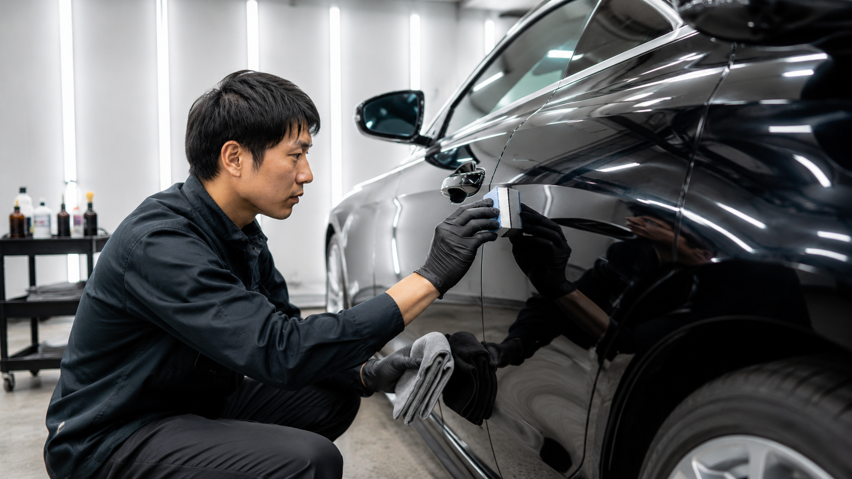 コーティング施工の様子